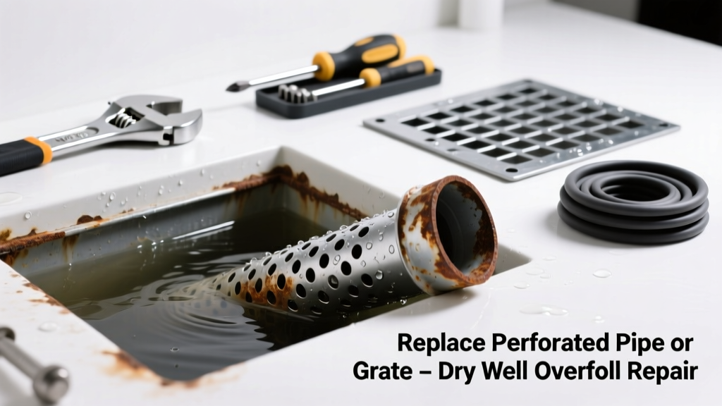Dry Well Overflowing? Replace the Perforated Pipe or Grate