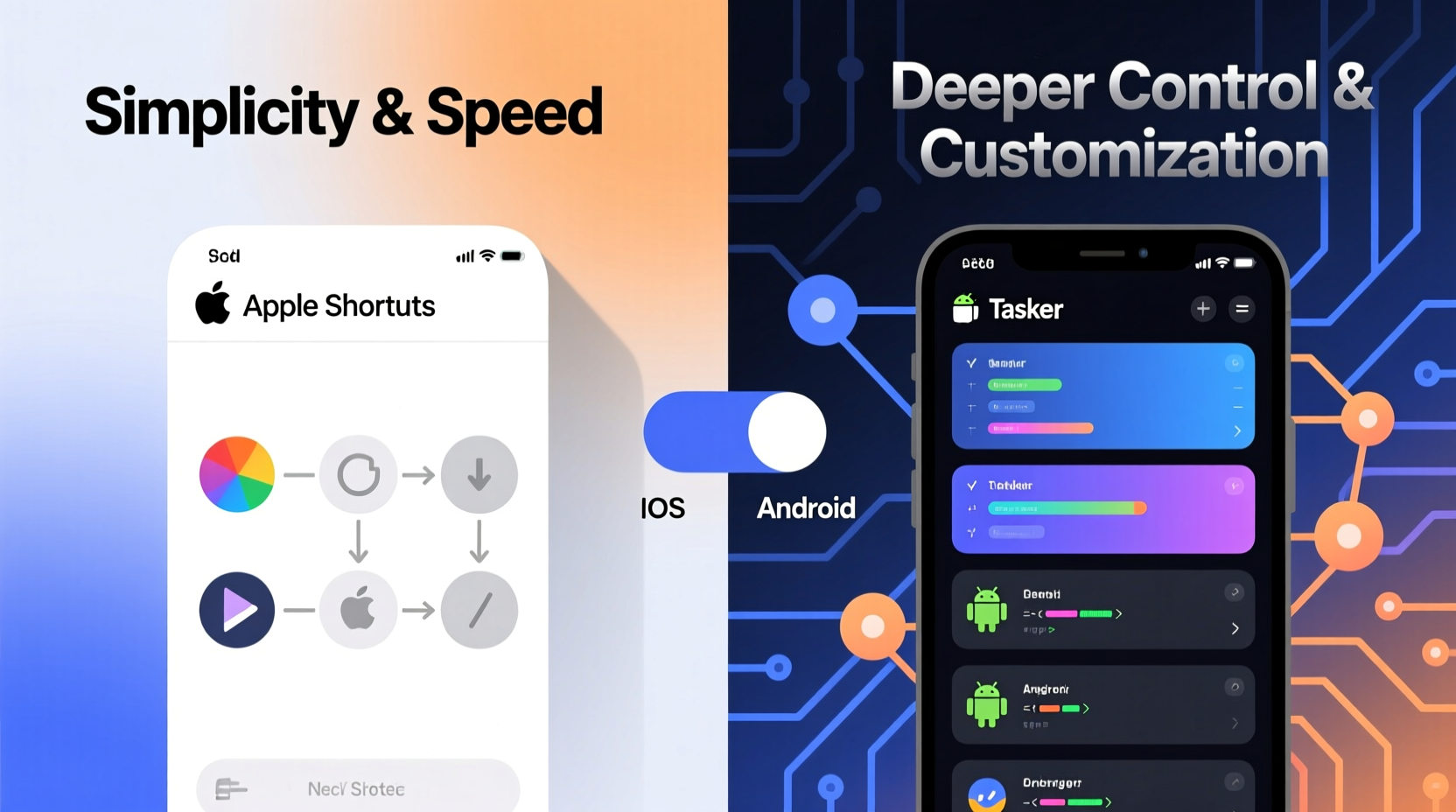 tasker vs apple shortcuts which has lower learning curve