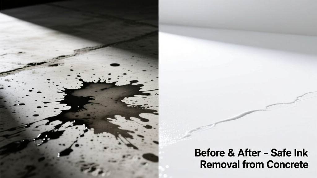 How to Remove Ink from Concrete Surfaces Safely