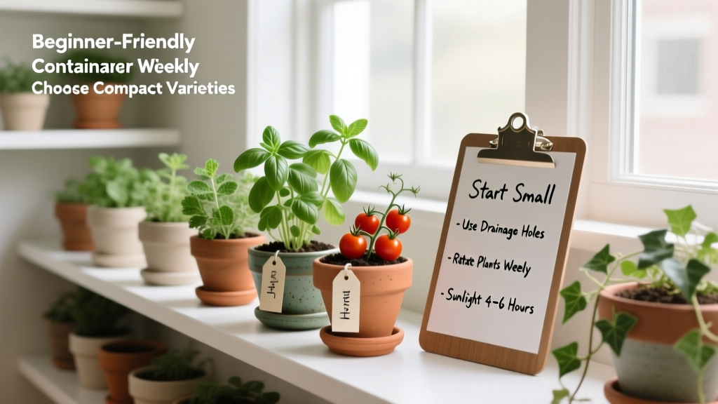 Container Gardening Tips for Small Spaces & Beginners