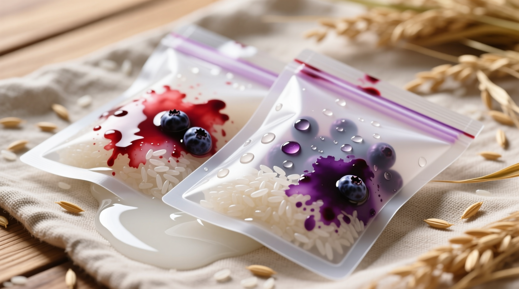 eco friendly cleaning rice water for silicone pouches
