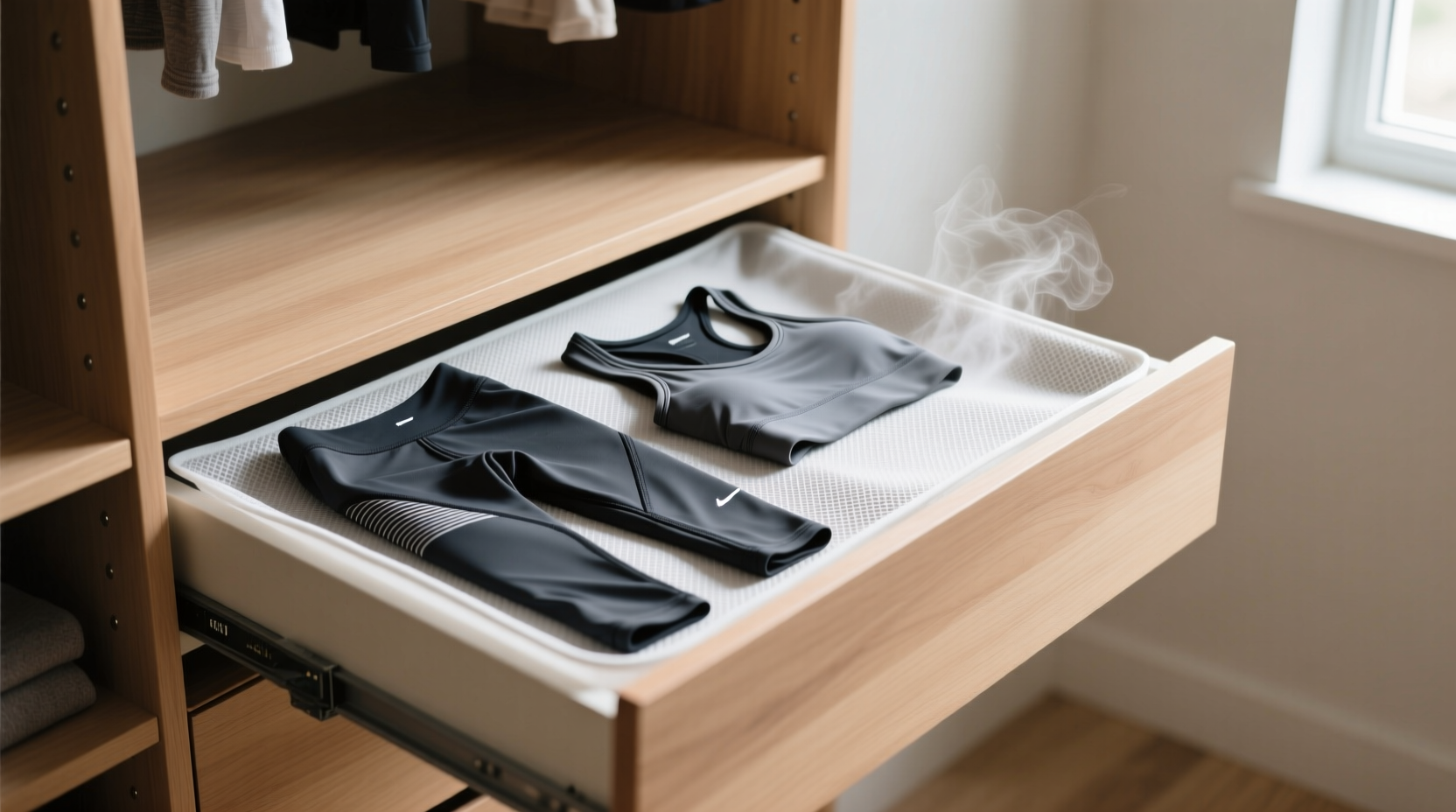 closet drawer liners for sweaty workout gear