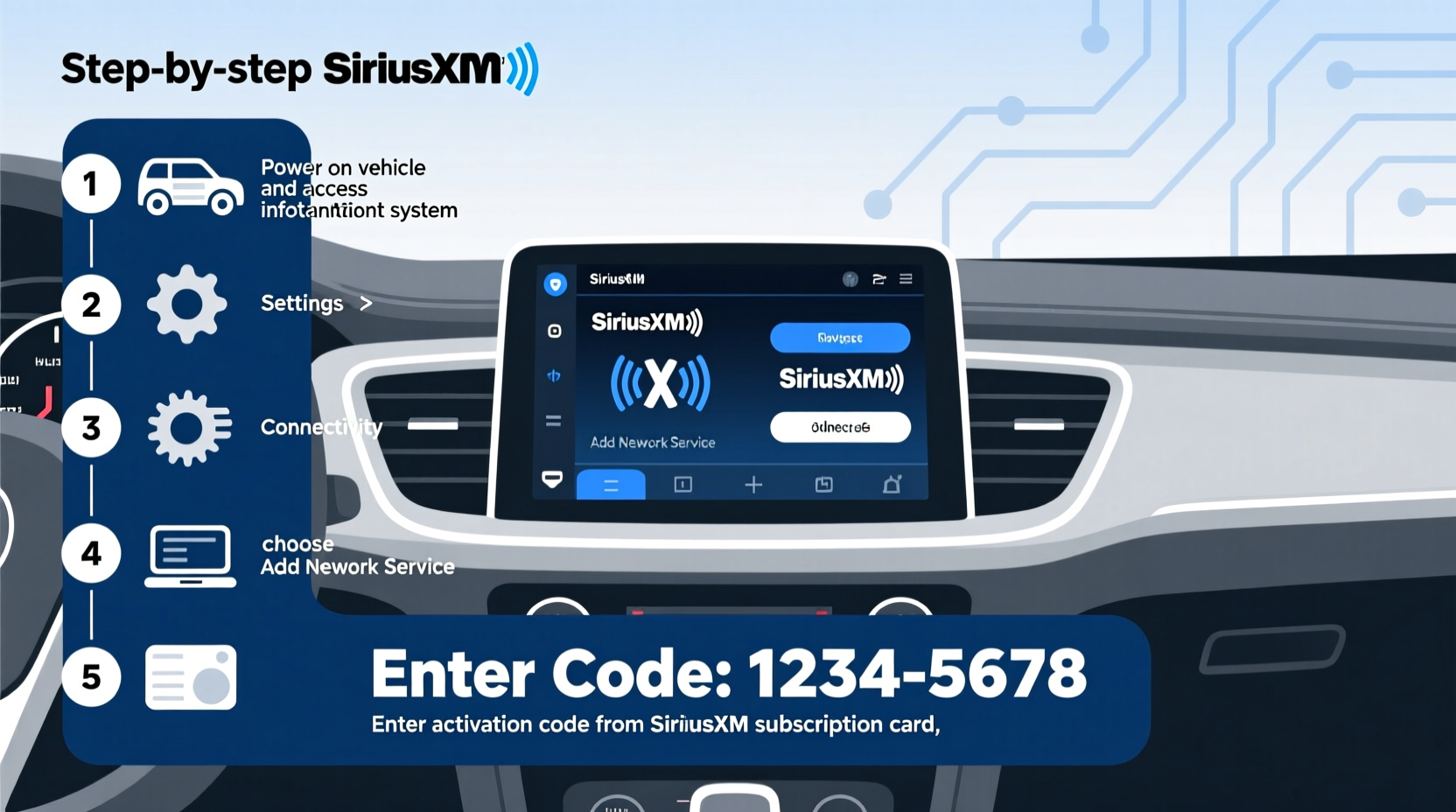 how to connect siriusxm to car