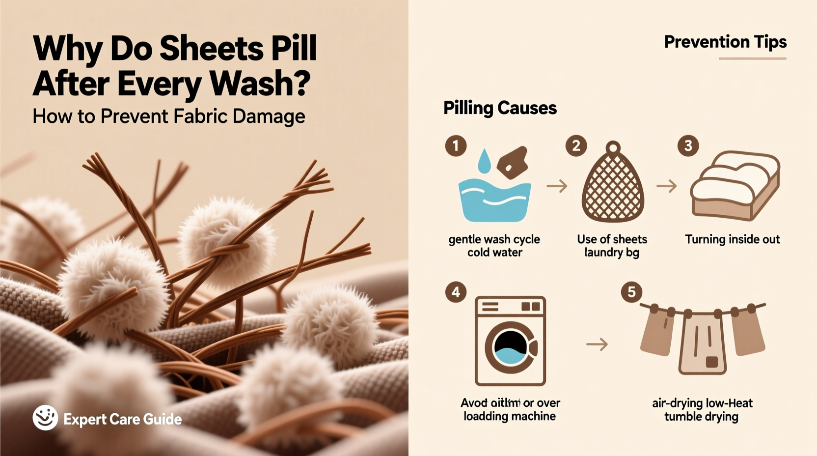 why do my sheets pill after every wash how to prevent fabric damage