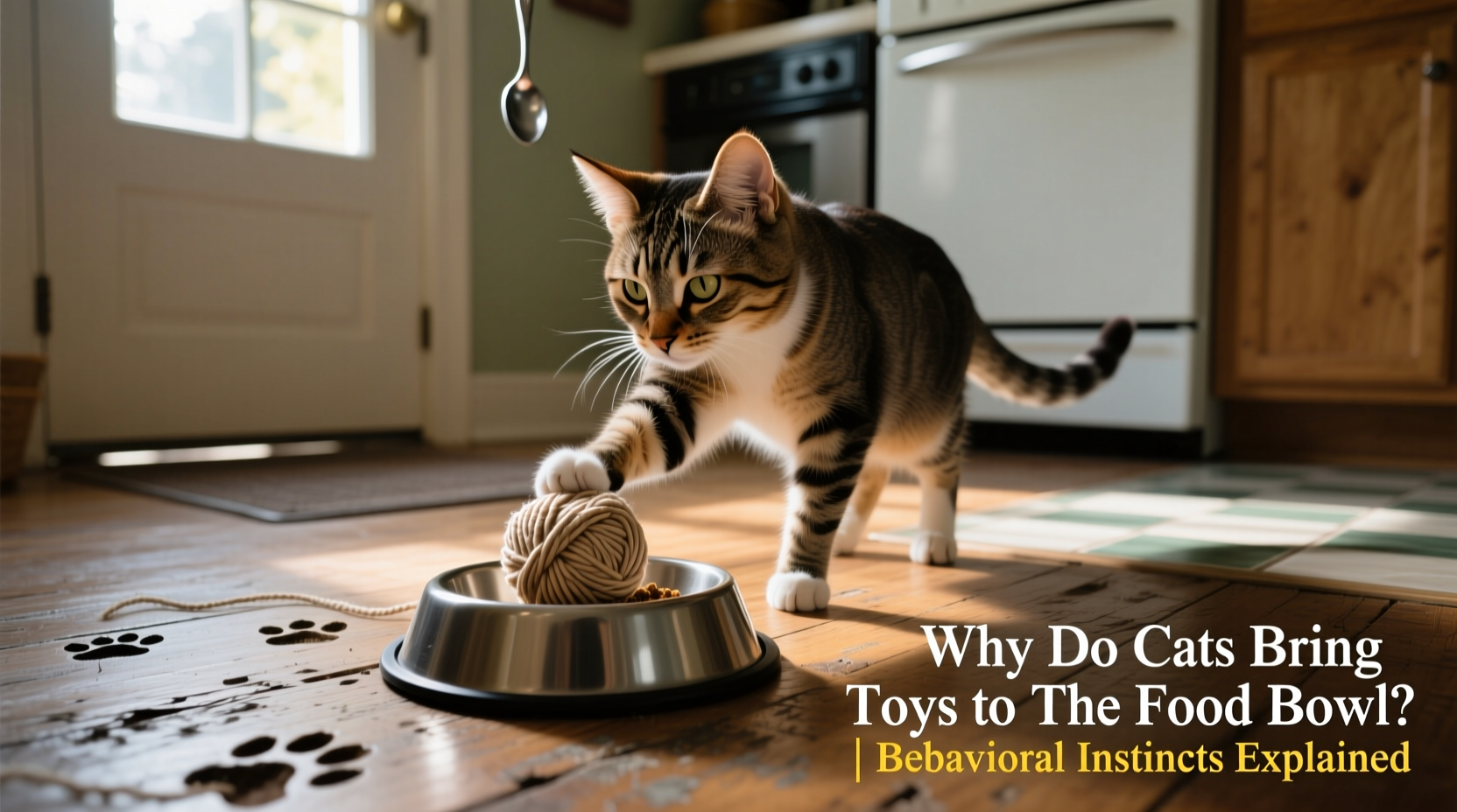 why do cats bring toys to the food bowl behavioral instincts explained