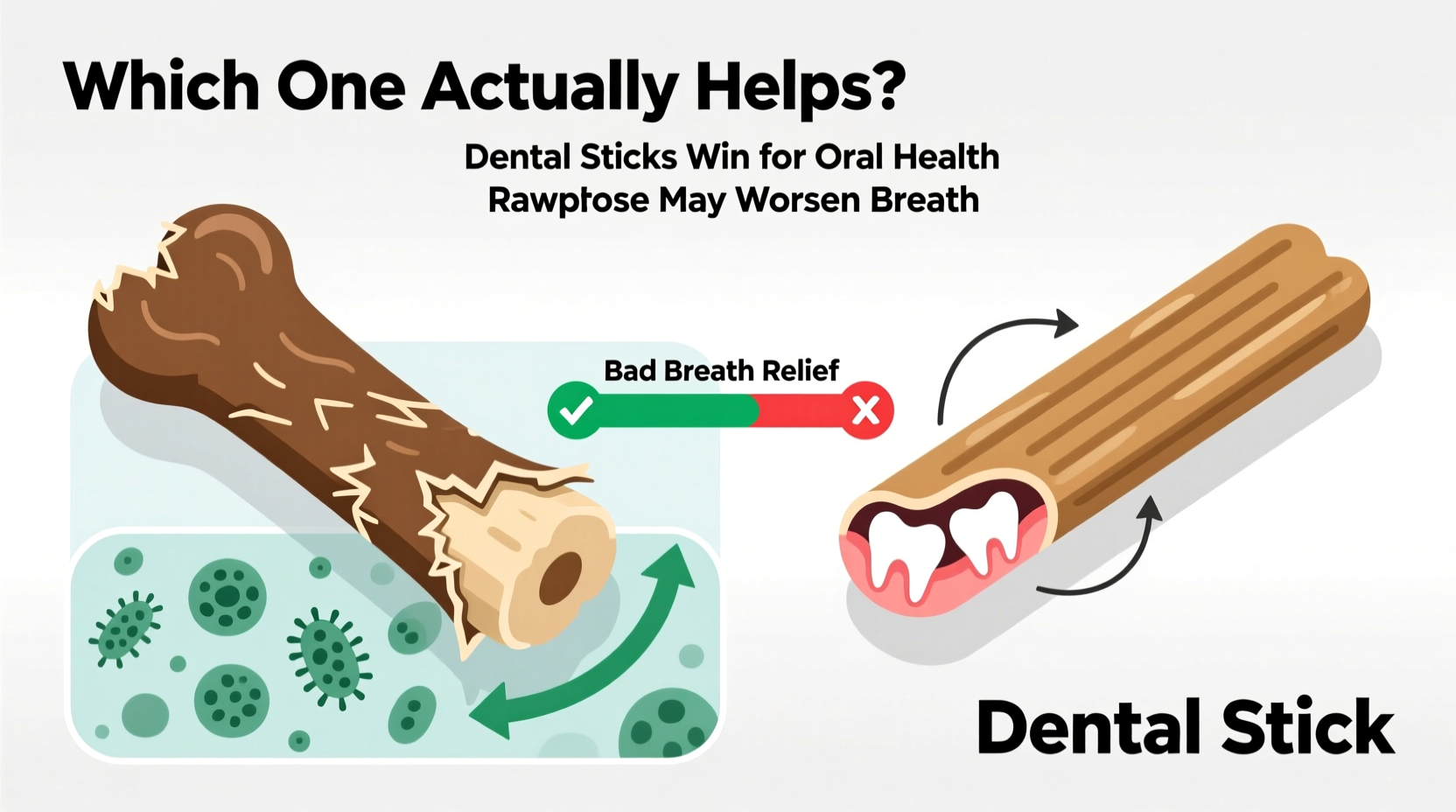 rawhide chews vs dental sticks which one actually helps with bad dog breath
