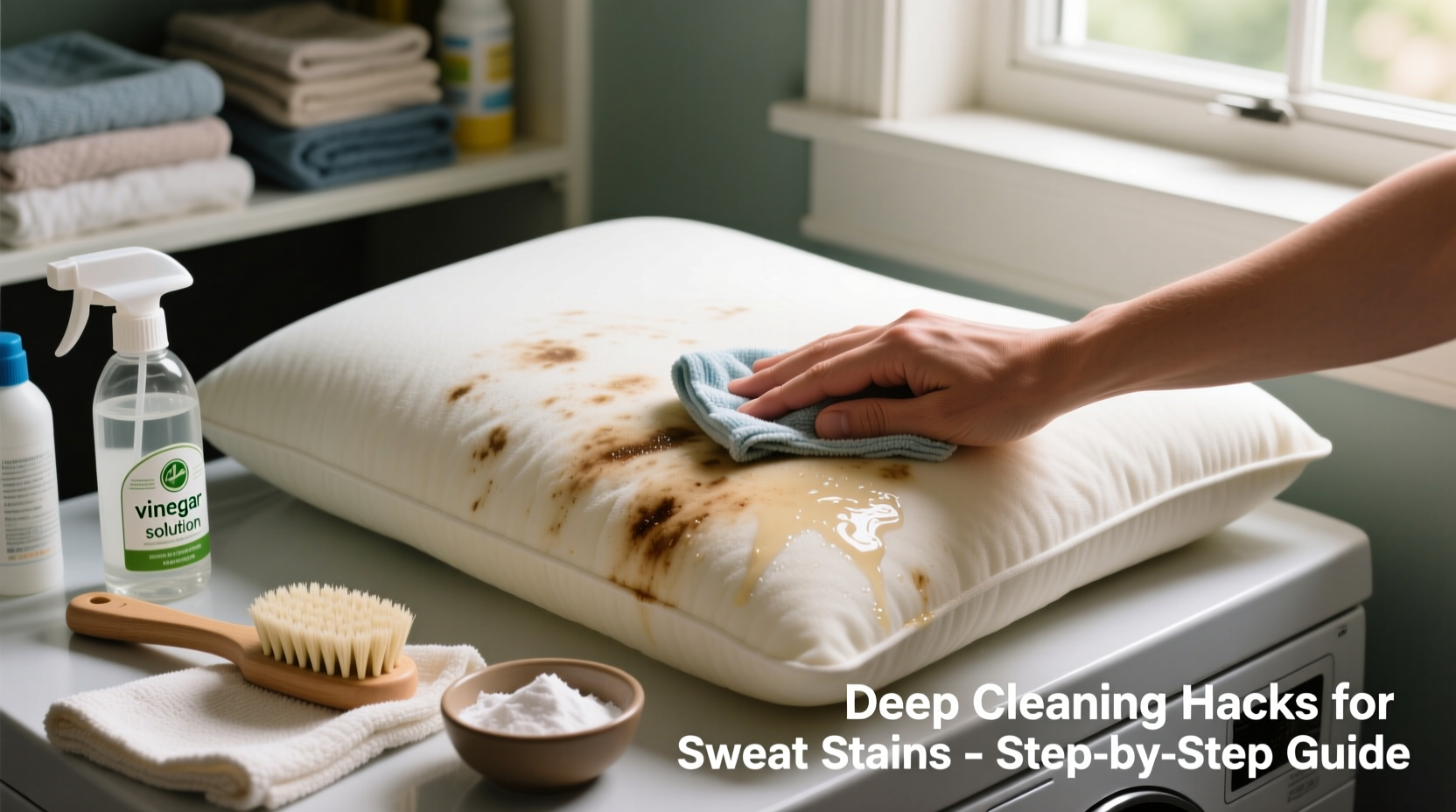 deep cleaning hacks for removing sweat stains from memory foam pillows