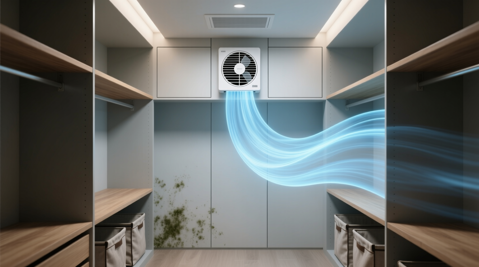 closet ventilation fans vs passive vents