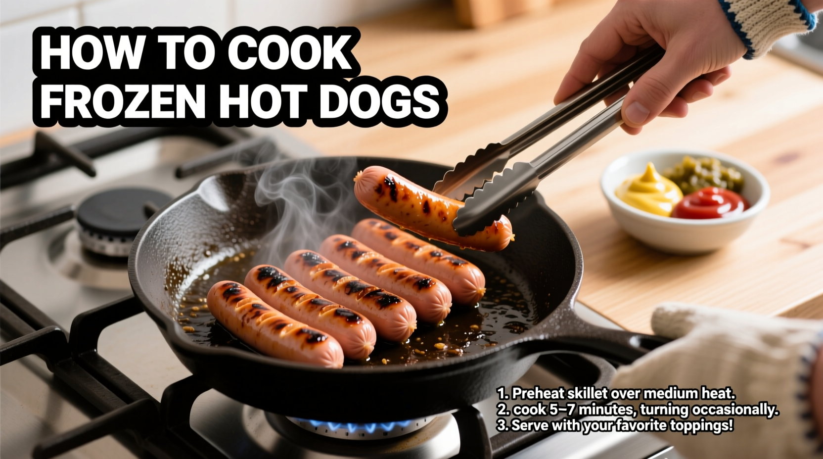 how to cook frozen hot dogs