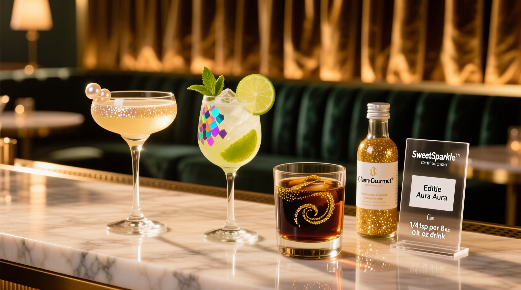 edible glitter in cocktails safe brands and dosage tips