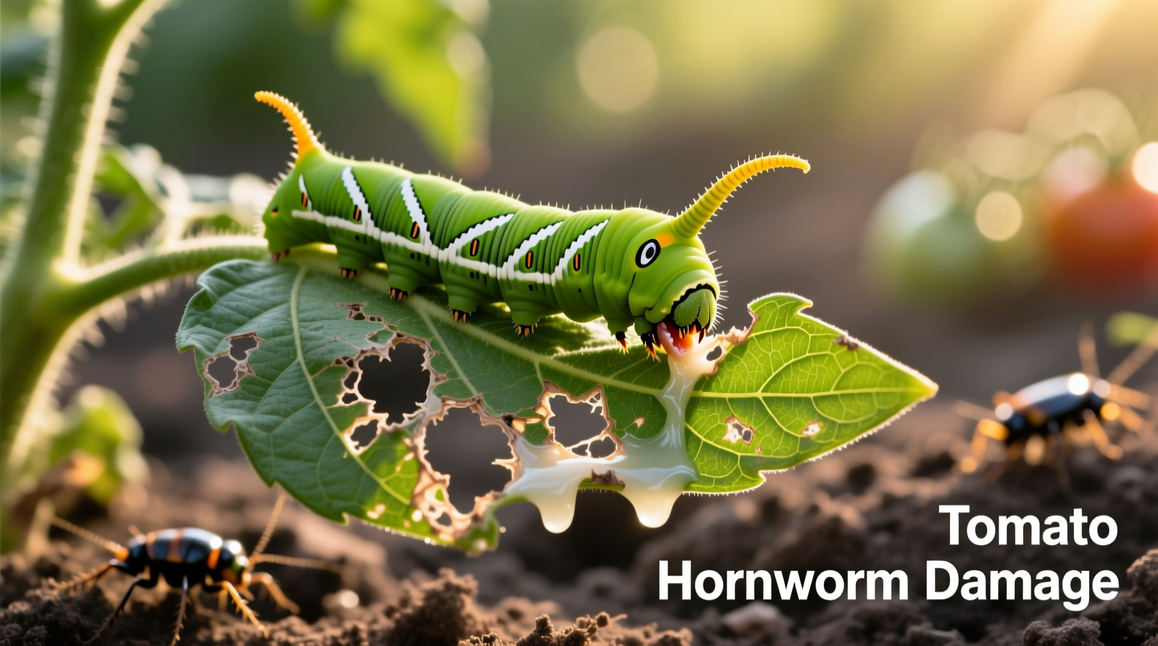 Tomato Hornworm Damage: Identification and Organic Control