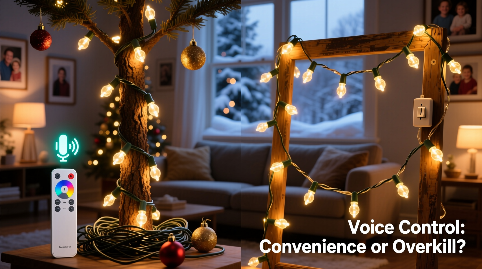 smart christmas lights vs basic string lights is voice control really necessary