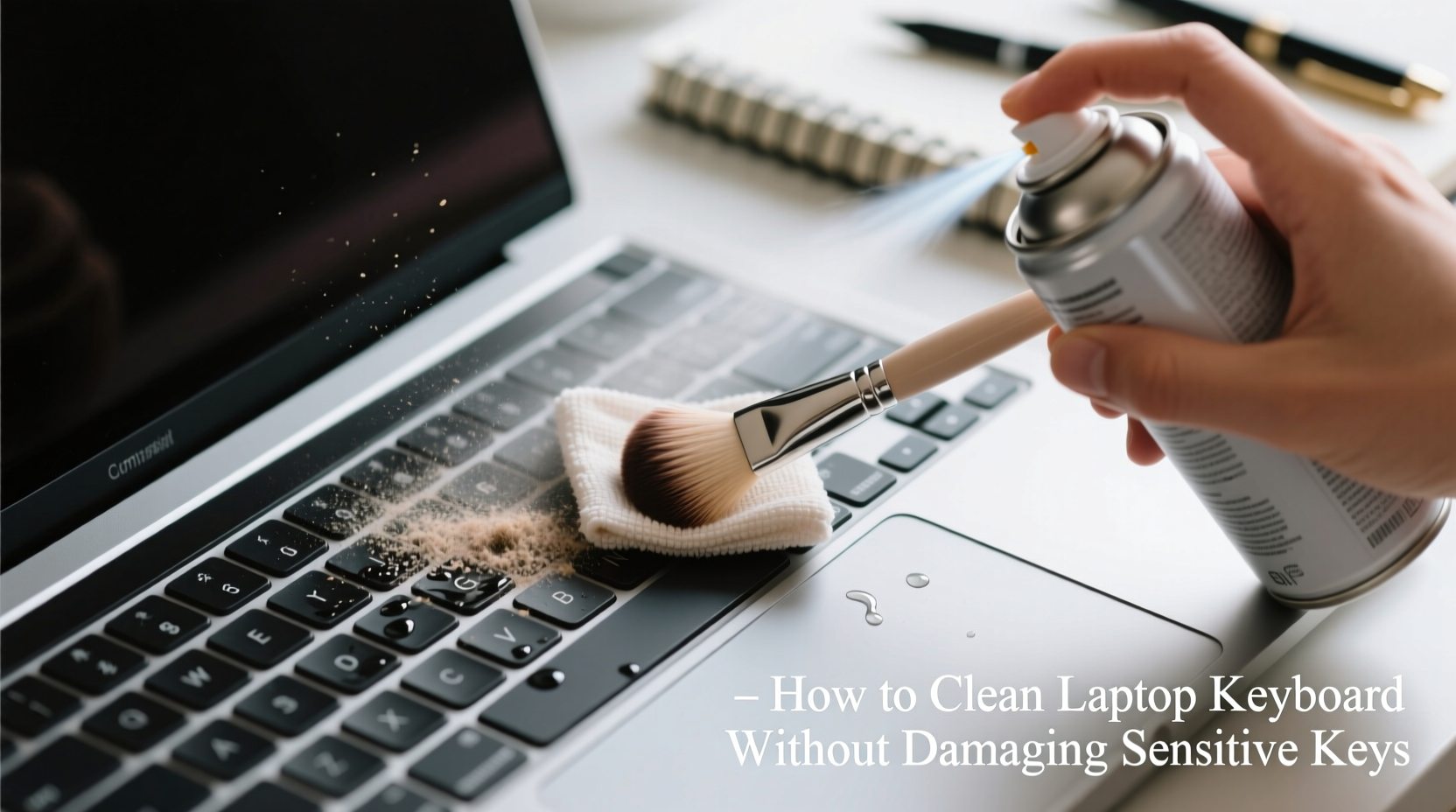 how to clean laptop keyboard without damaging sensitive keys