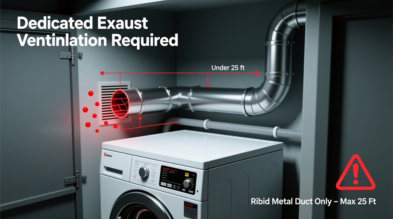 gas dryer venting exhaust fan required
