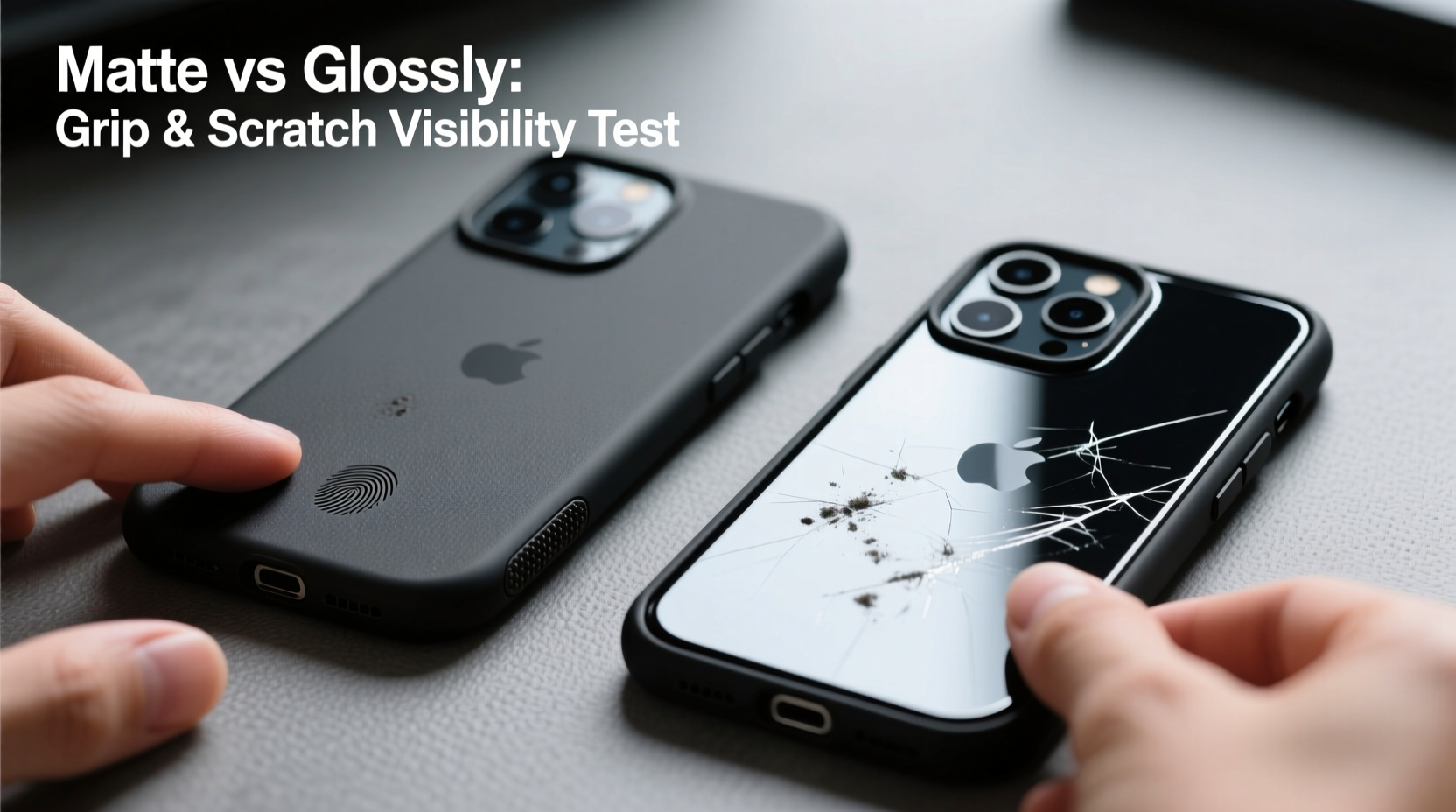 do matte vs glossy phone cases really affect grip and scratch visibility