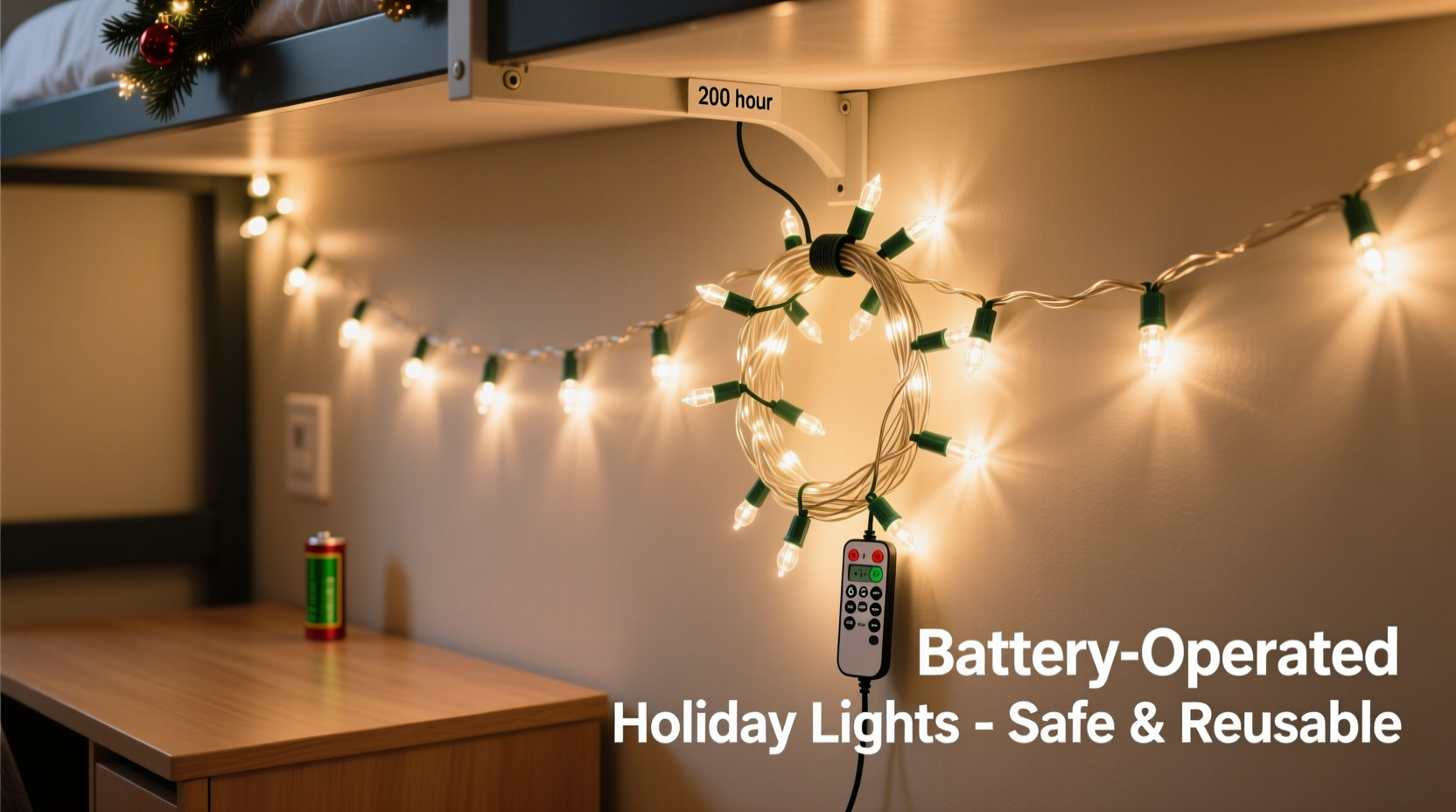 best battery operated christmas lights for rental homes and dorm rooms