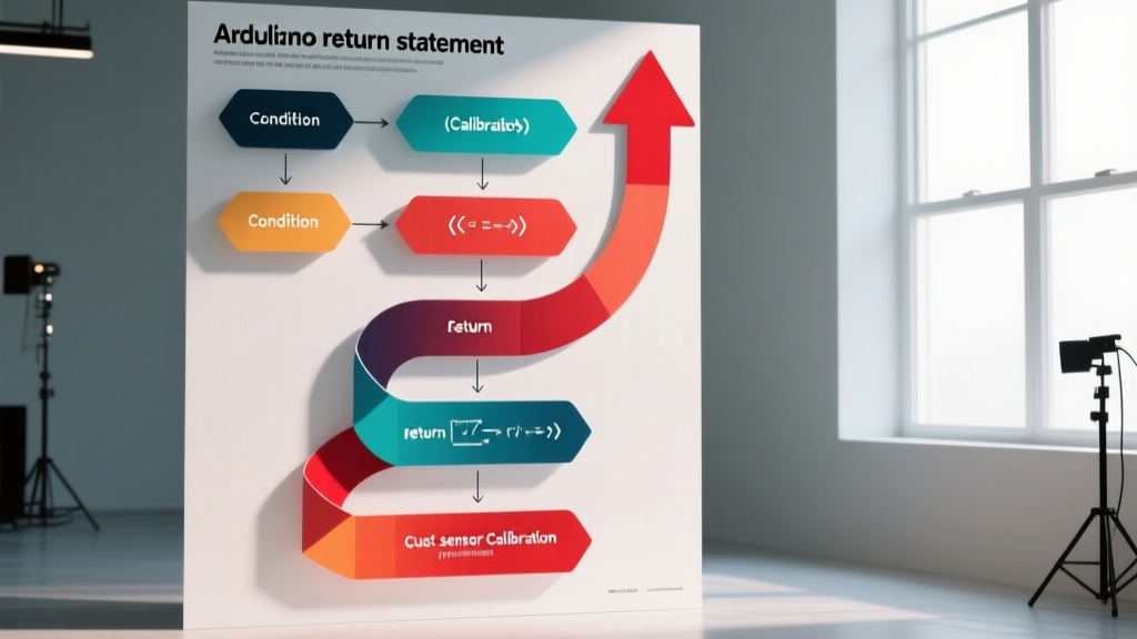 Flowchart illustrating the execution path of an Arduino return statement exiting a custom sensor calibration function early