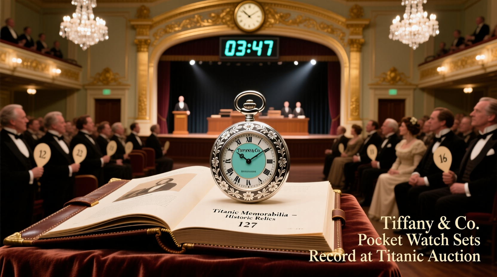a historic tiffany co pocket watch bears testament to the houses horological legacy and sets a new record price in an auction of titanic memorabilia