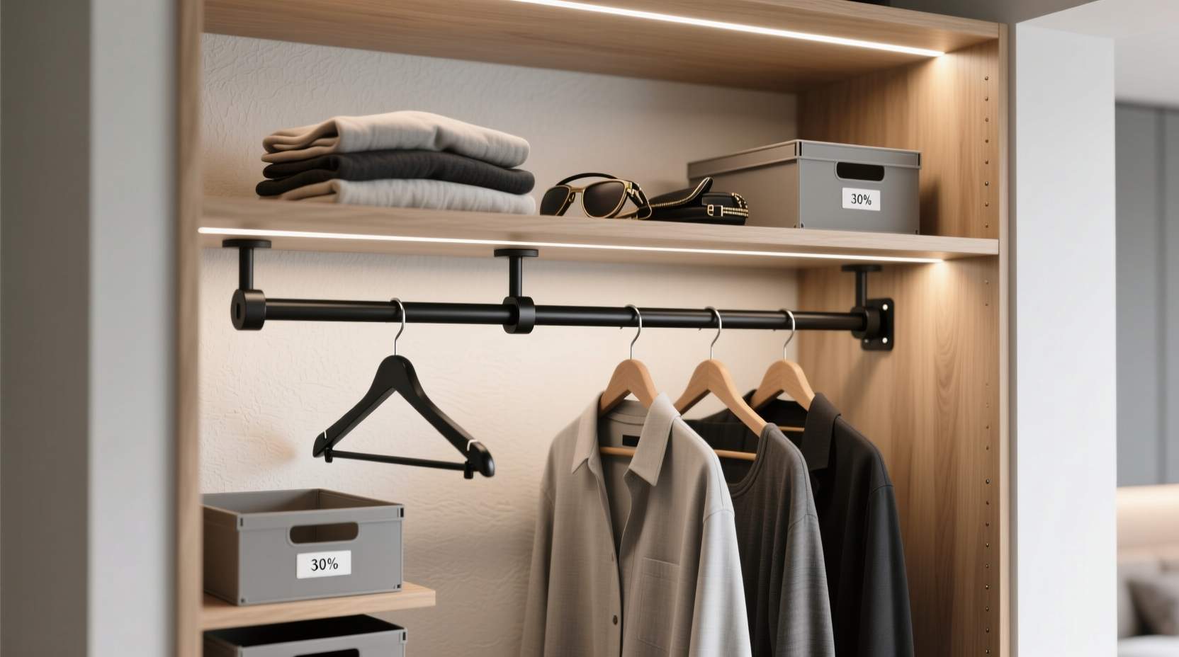 closet rod extender vs double hanging which saves more vertical space