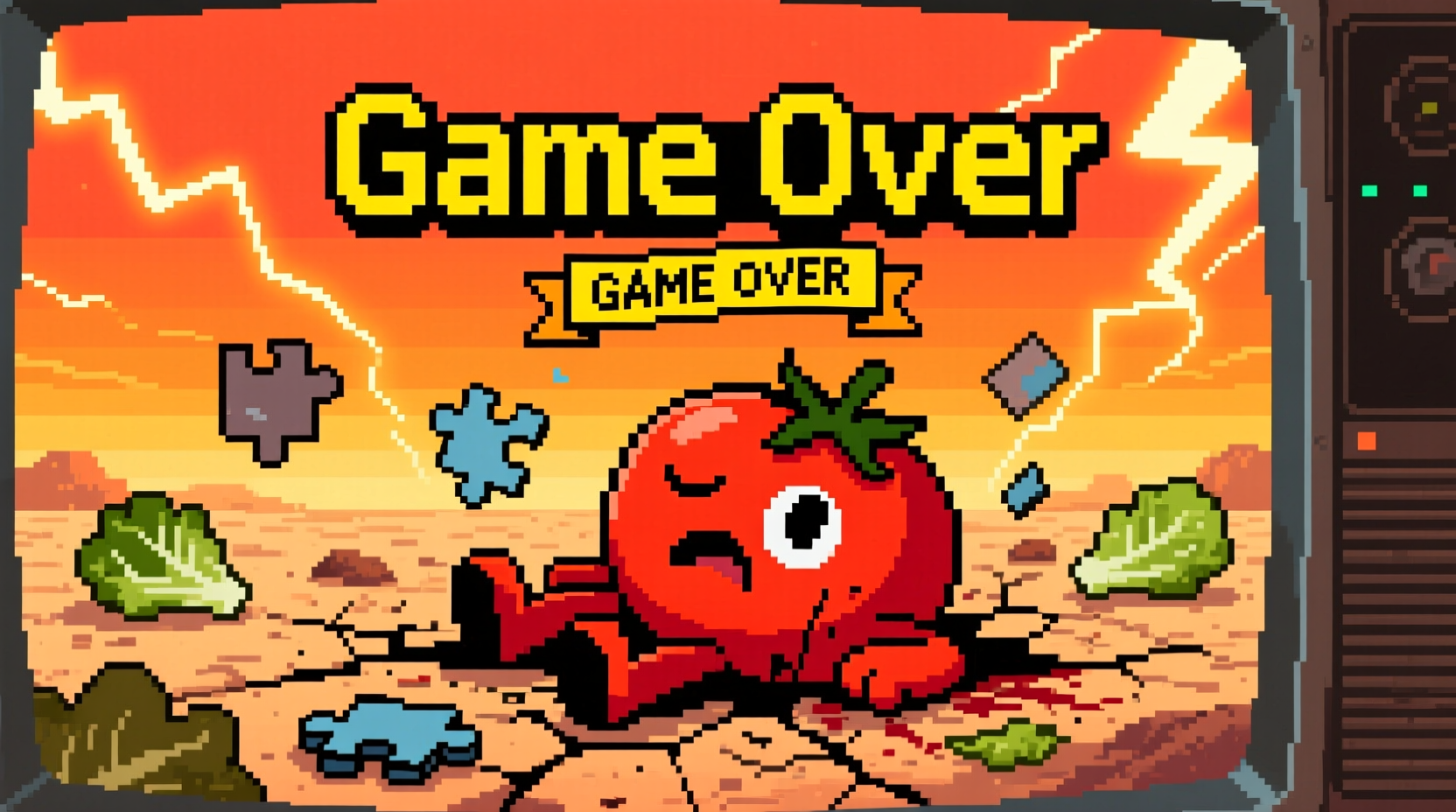 tomato adventure gameover