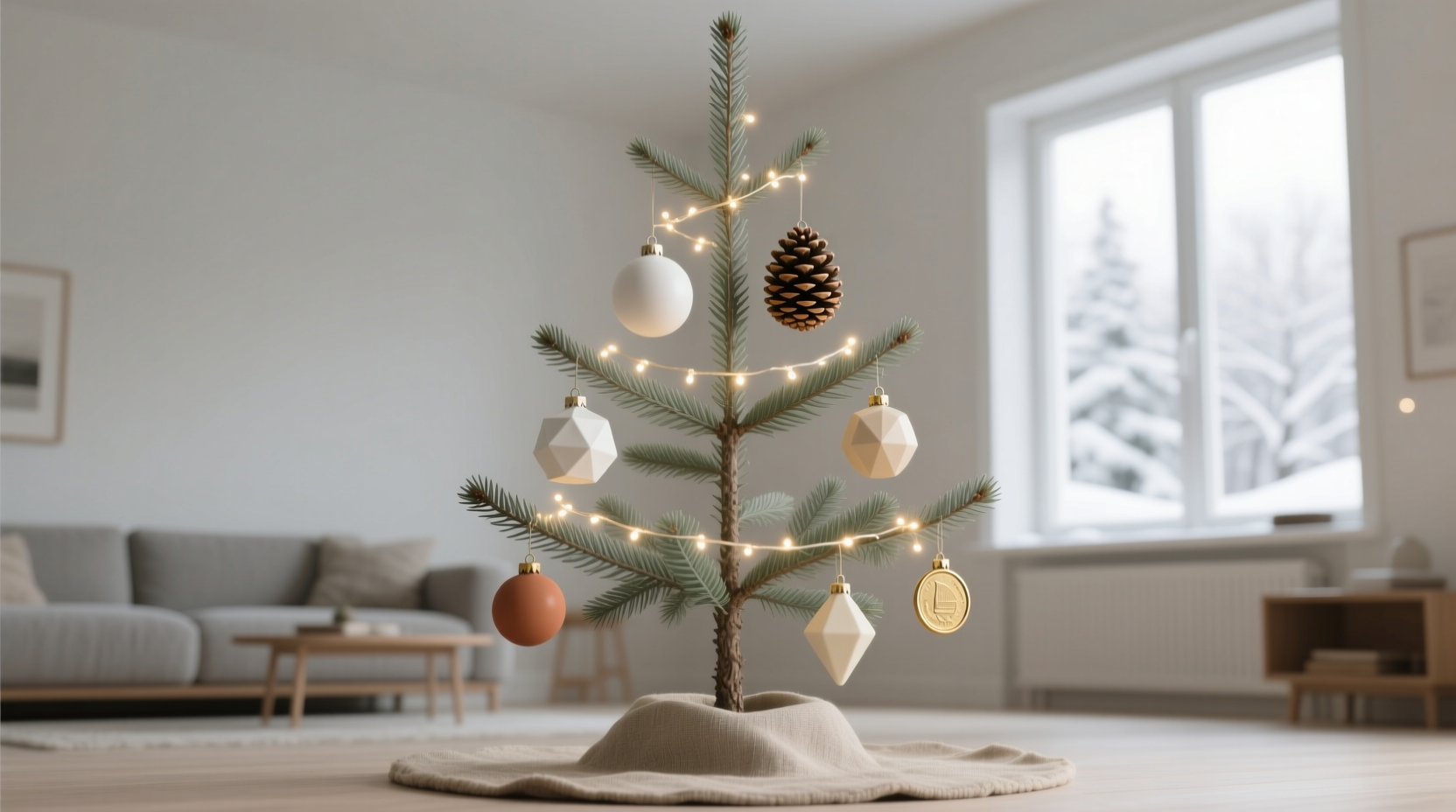 how to design a minimalist christmas tree that feels festive but not overwhelming