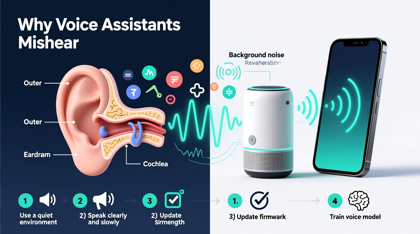 why does my voice assistant mishear commands and how to improve recognition