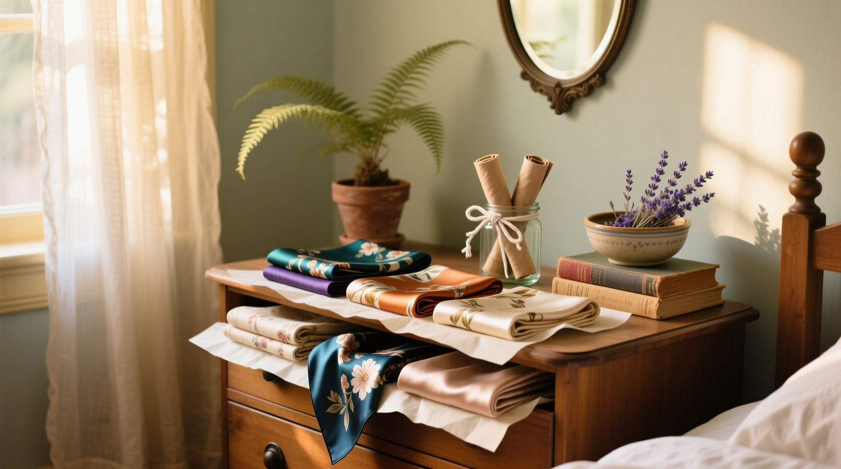 silk scarf storage without creasing