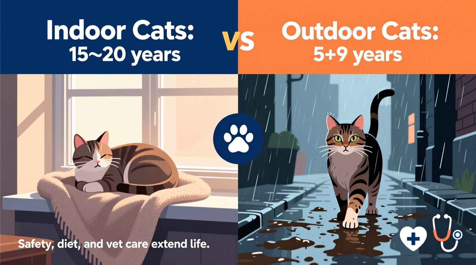 A closer look at Cat Lifespan Indoor Vs Outdoor
