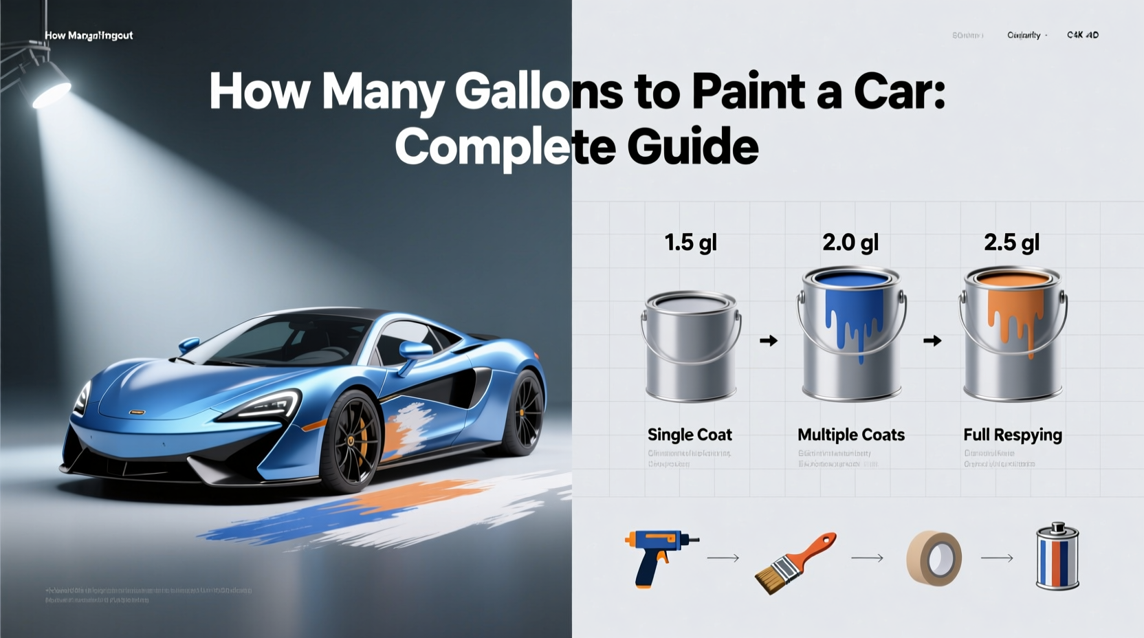 how many gallons to paint a car