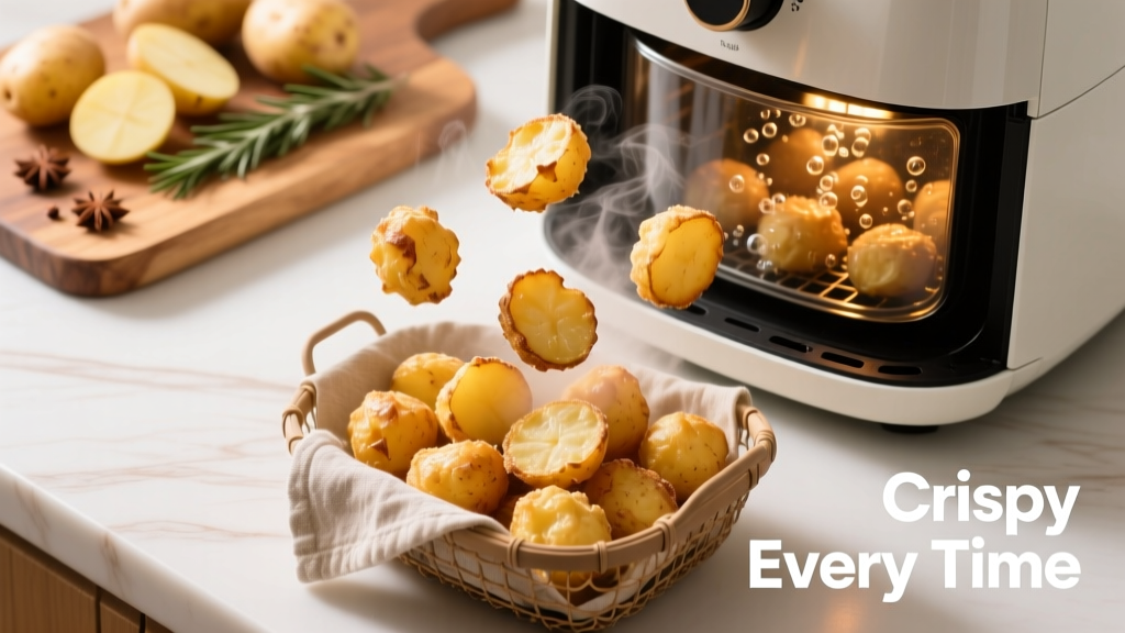 Crispy Frozen Potato Puffs in the Air Fryer