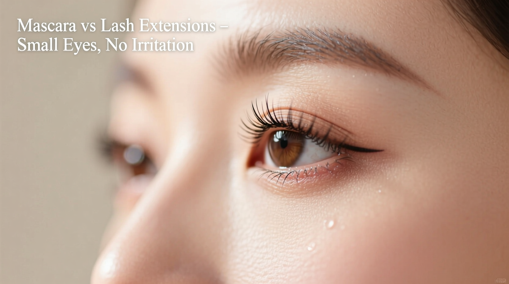 mascara vs lash extensions which enhances small eyes without irritation