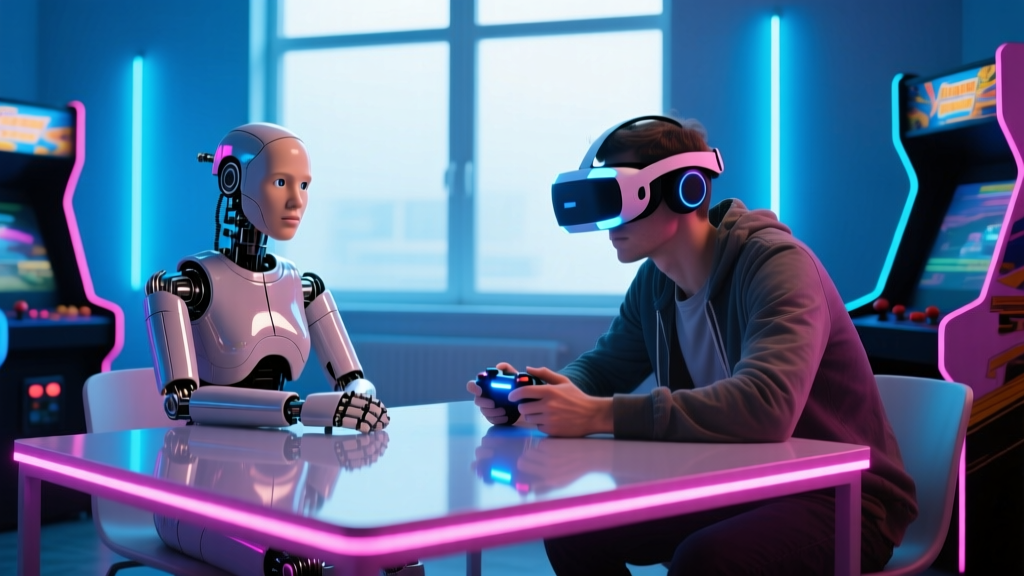 Gaming Strategy: Playing Against Real Robots That Look Like Humans