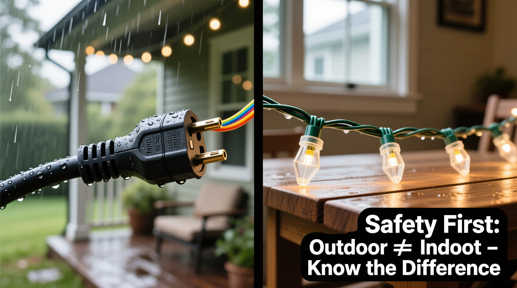 outdoor extension cord vs indoor can you risk using both for lights