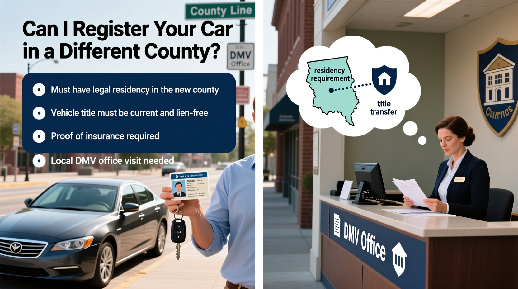 can i register my car in a different county