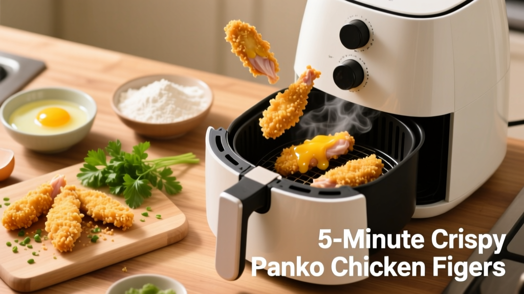 Crispy Panko Chicken Fingers in Air Fryer (5-Min Prep!)