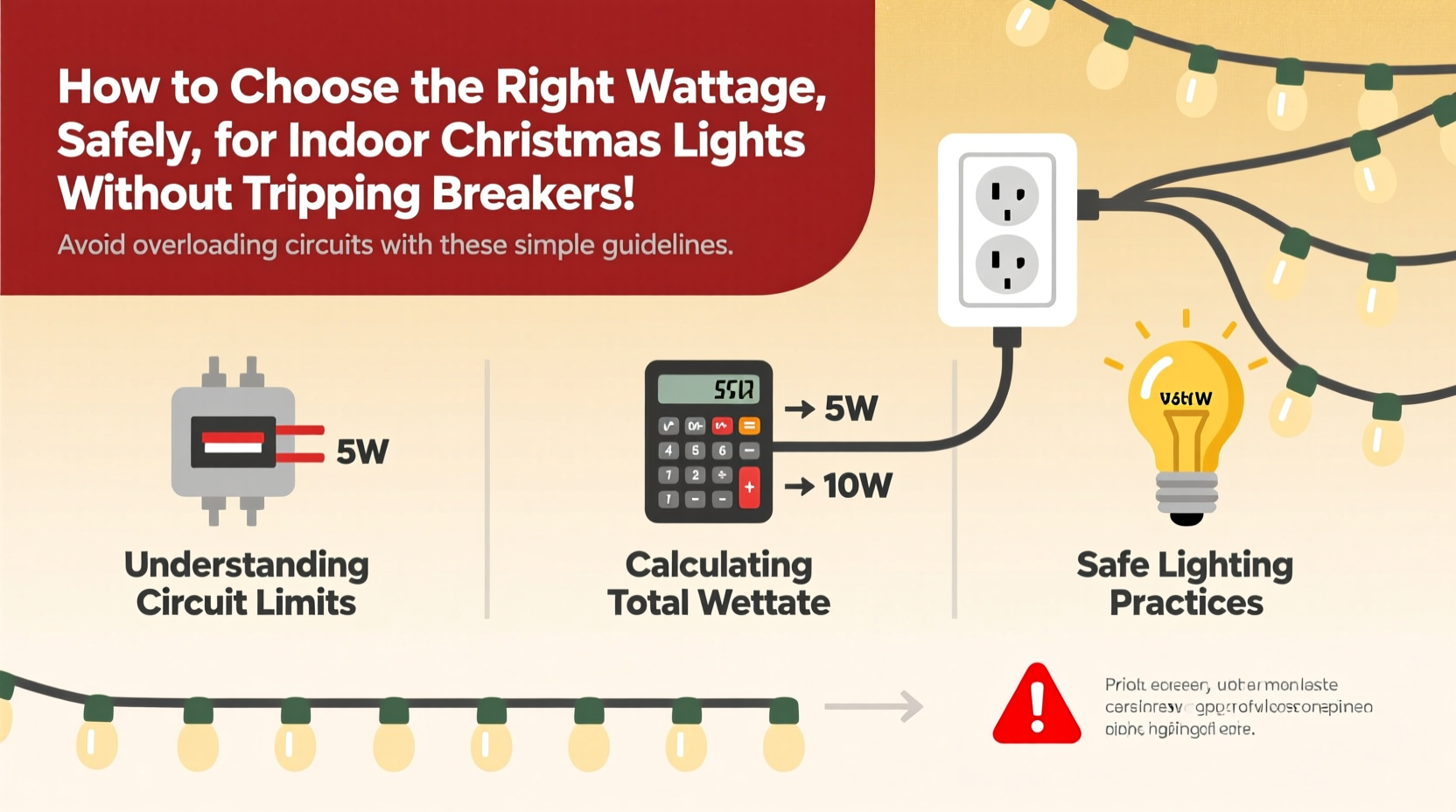 how to choose the right wattage for indoor christmas lights without tripping breakers