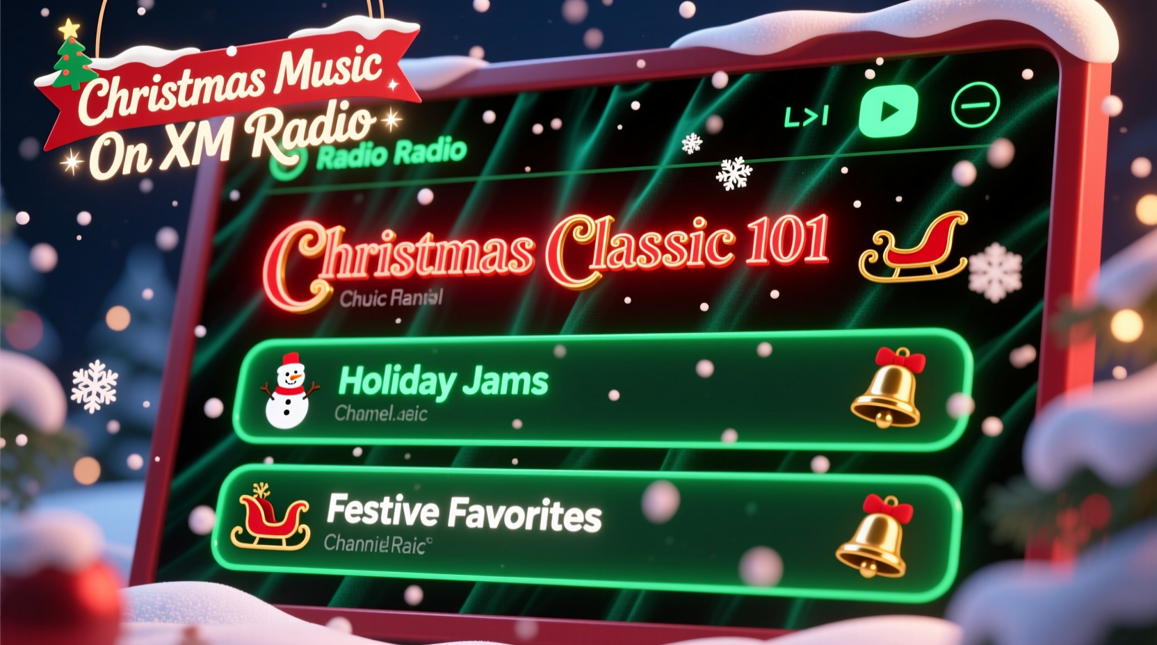 what channels are christmas music on xm