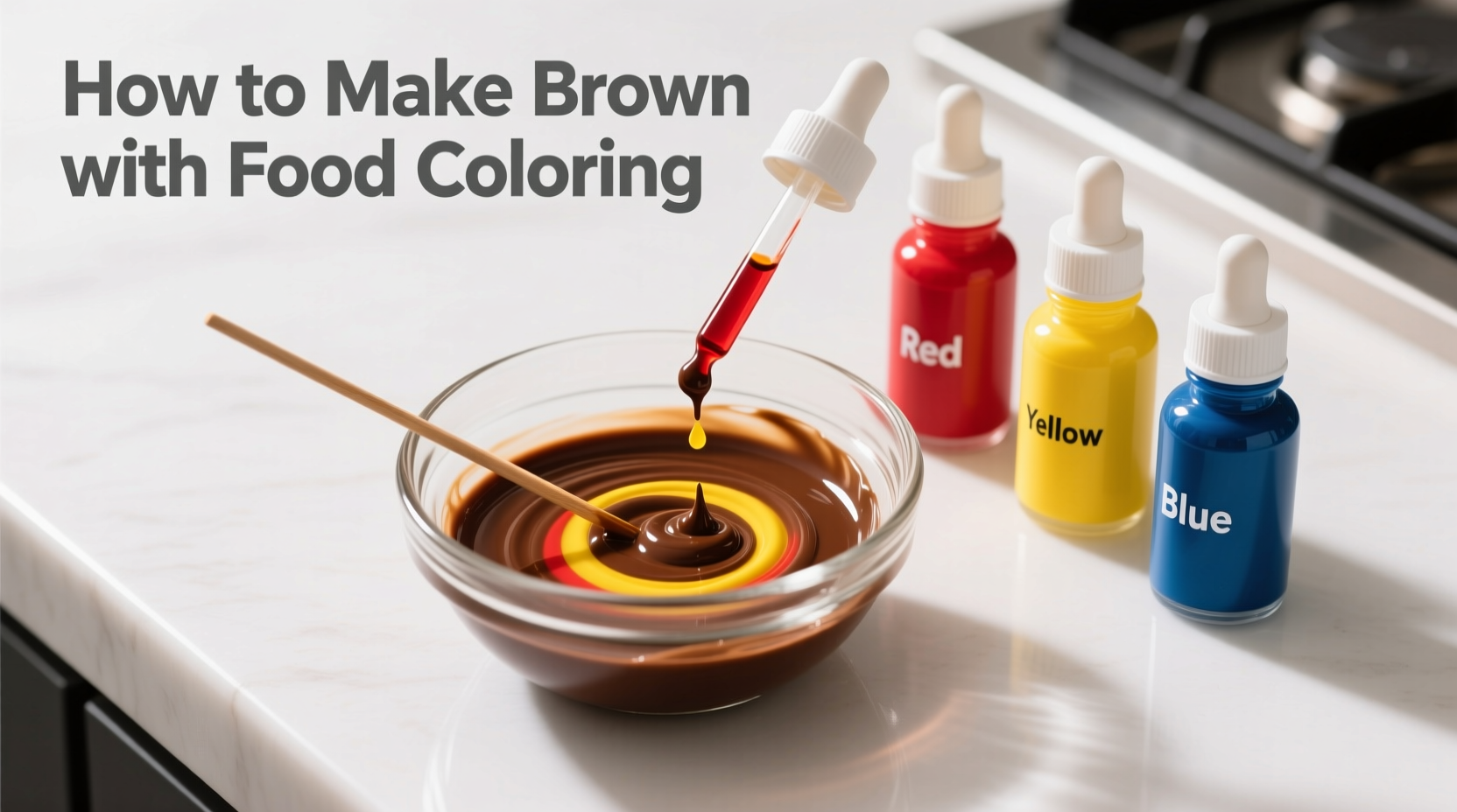 how do you make brown with food coloring