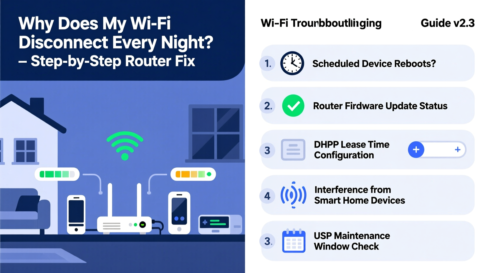 why is my wifi disconnecting at the same time every night router fix