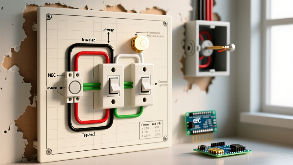 Safe Wiring Diagram for 3 Way Switch with 2 Lights: NEC Guide