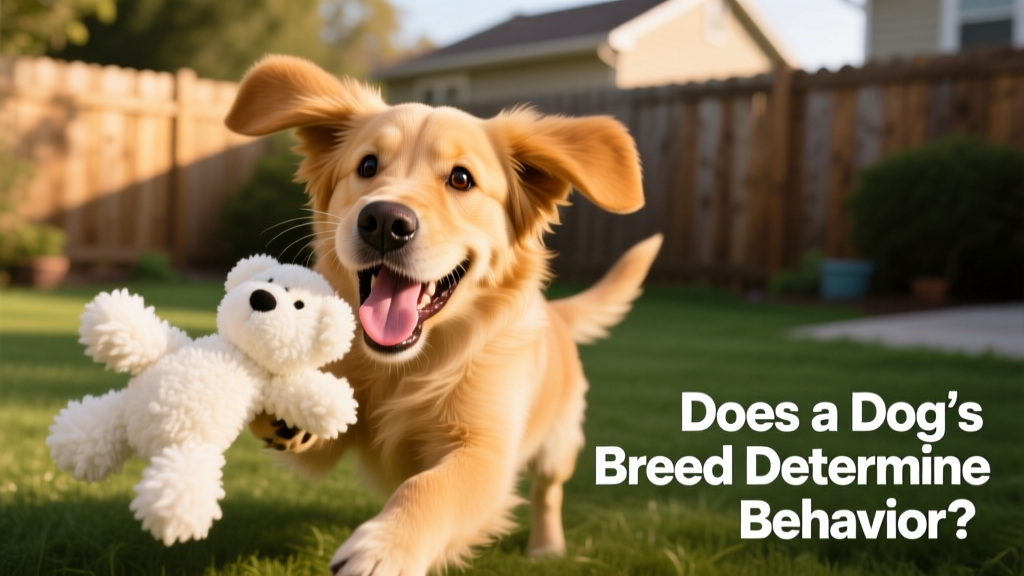 Dog playing with his fleece toy