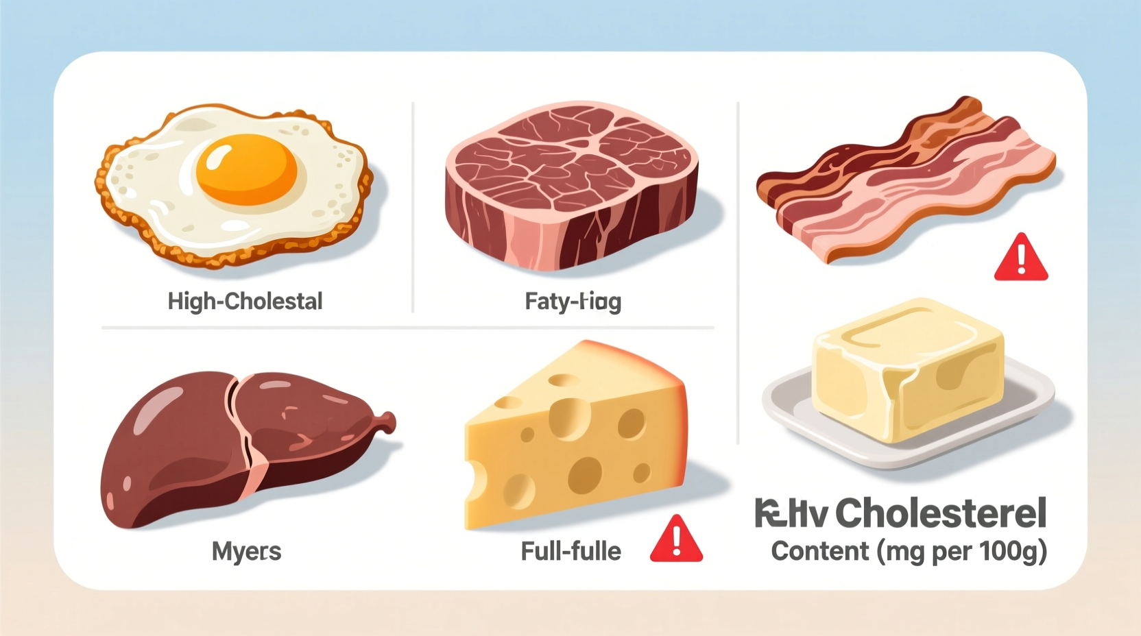 High Cholesterol Foods: Complete Guide to Dietary Sources
