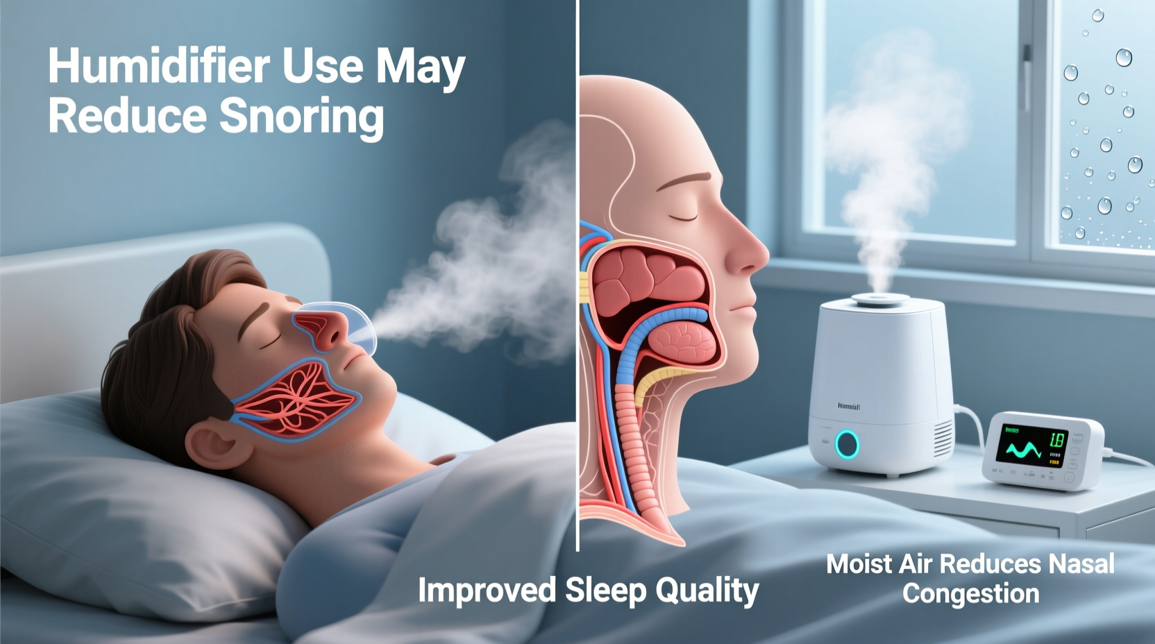 can sleeping with a humidifier reduce nighttime snoring and improve sleep