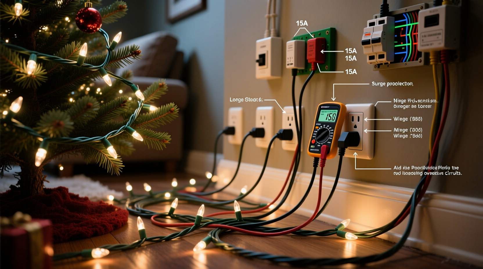 why do christmas lights use so many outlets optimizing circuit load
