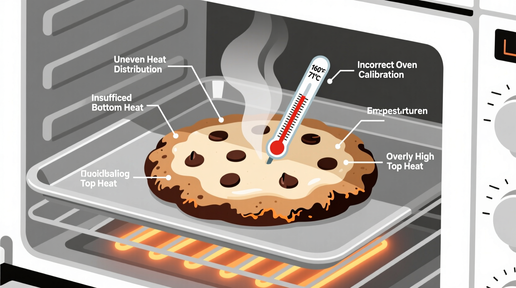why do my cookies burn on the bottom but stay raw inside oven calibration tips