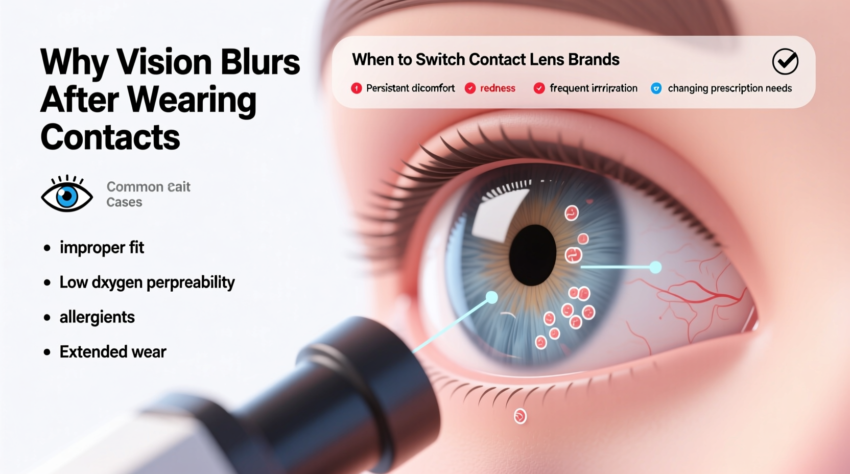 why is my vision blurry after wearing contacts and when to switch brands