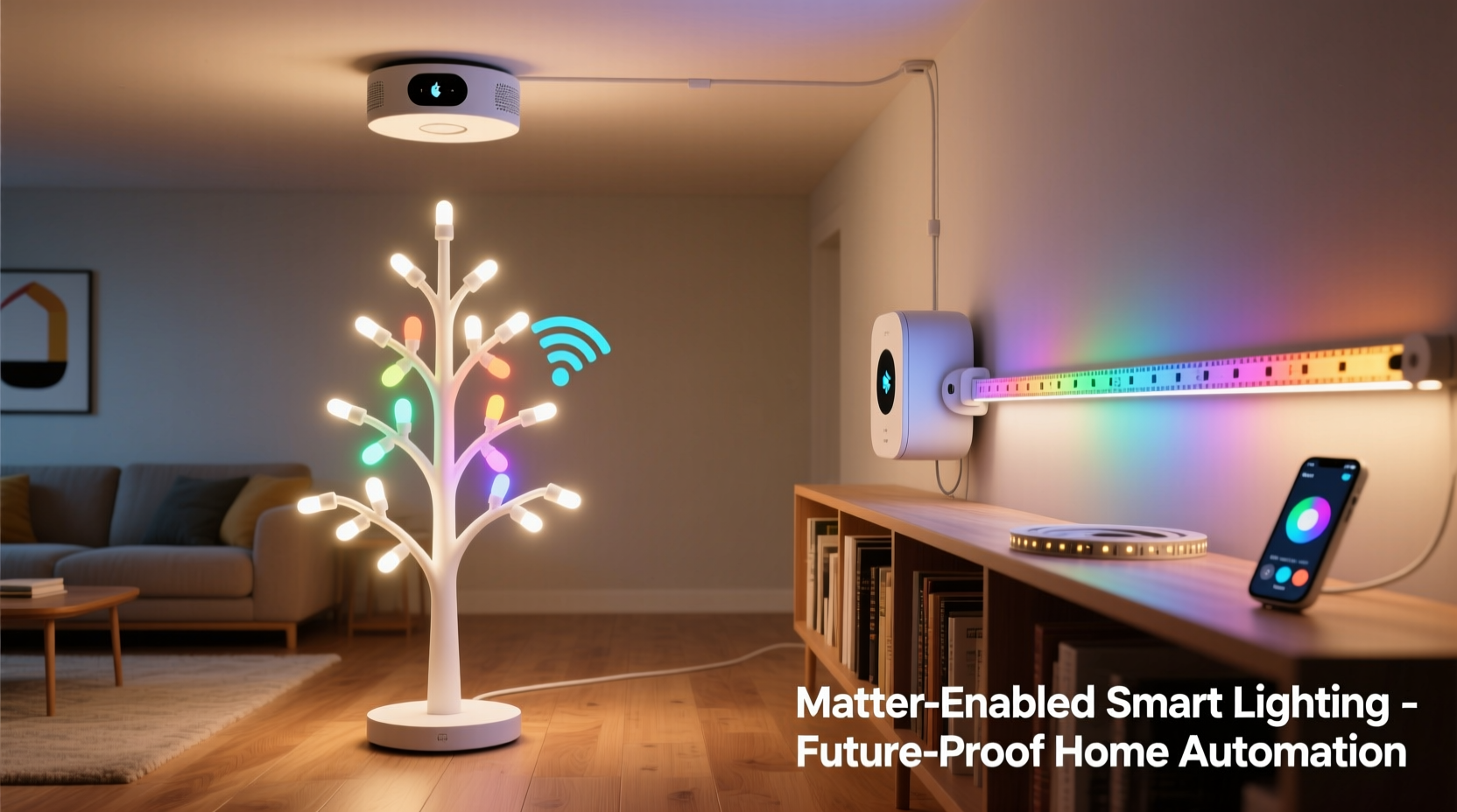 smart led tree lights vs dumb rgb strip for home automation integration which supports matter protocol