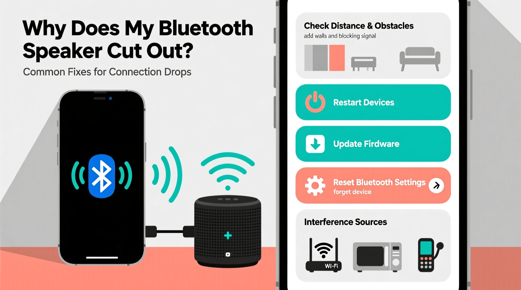 why does my bluetooth speaker cut out randomly troubleshooting connection drops