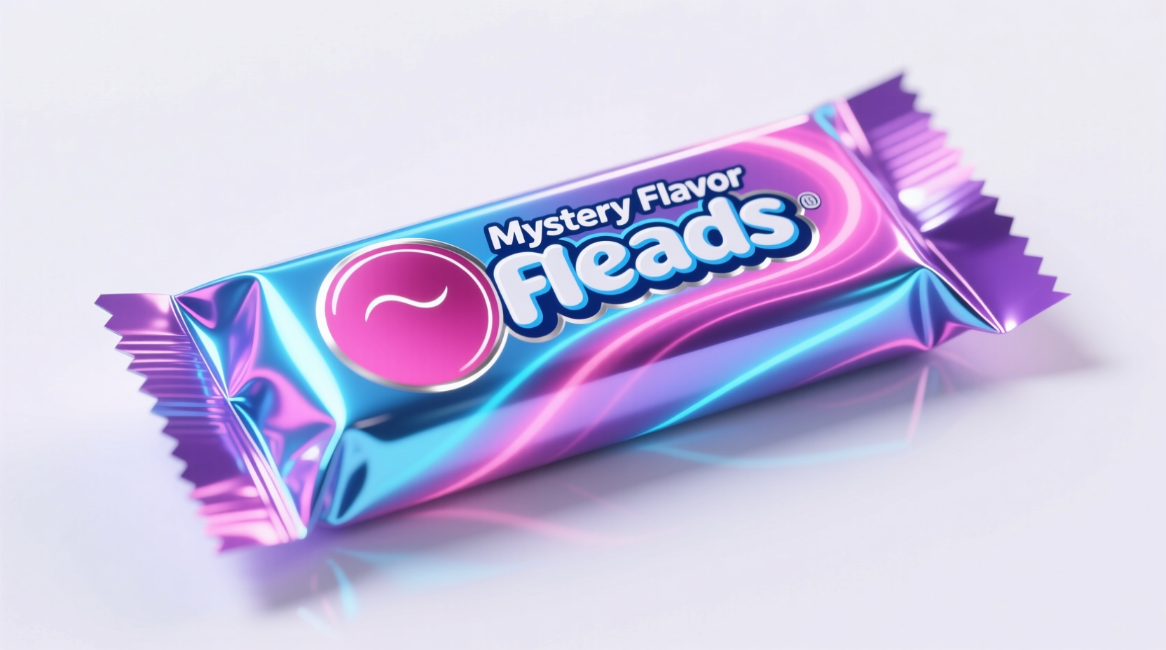 Airheads Mystery flavor candy bar on white background