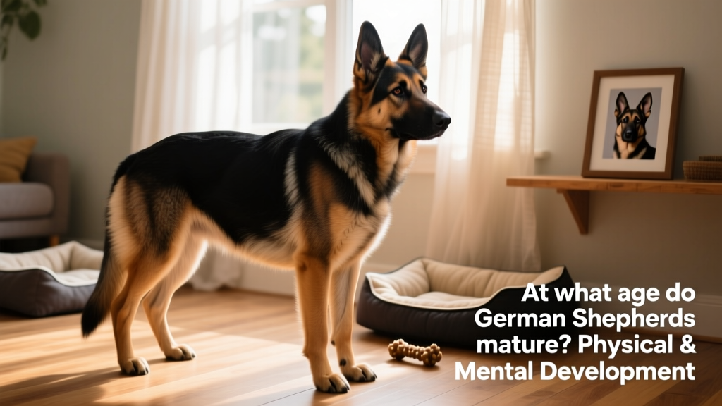 Young German Shepherd standing confidently, showing balanced proportions and healthy coat